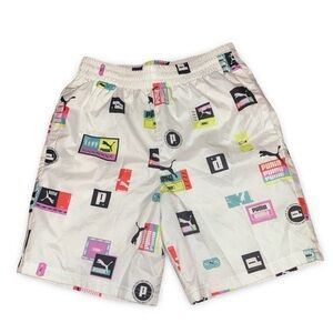 Puma Men's Brand Love All Over Print 8" Woven Shorts Size Medium